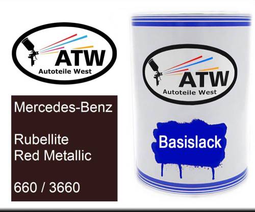 Mercedes-Benz, Rubellite Red Metallic, 660 / 3660: 500ml Lackdose, von ATW Autoteile West.